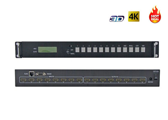 8 아웃의 8x8 4Kx2k 30Hz 3D 적외선 1080P HDMI 1.4 매트릭스 스위처 8