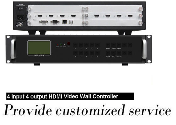9개 화면을 위한 4K 비디오 월 제어기 2x2 RJ45 암포트 바깥쪽의 4의 HDMI 4