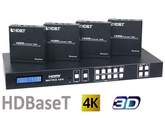 4Pcs 70M과 100M HDMI 하드바세트 수신기들과 HDMI1.4 4X4 하드바세트 매트릭스 스위처