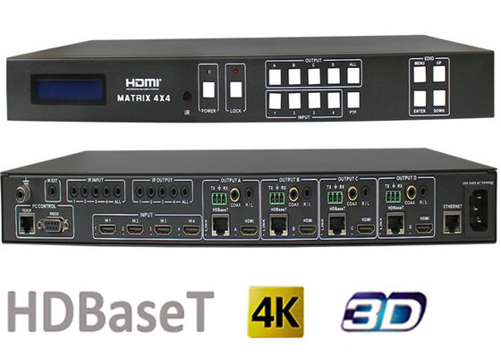 70 미터와 100 미터 하드바세트 출력과 4x4 HDMI 매트릭스 스위처는 좌현으로 향하게 합니다