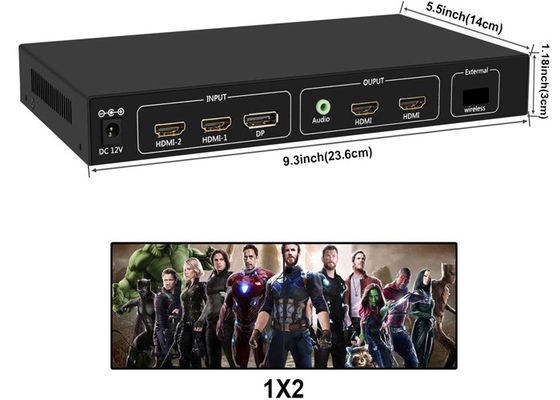 다 스크린 전시 2X2 1X2를 위한 4개의 항구 4K HDMI 영상 벽 가공업자