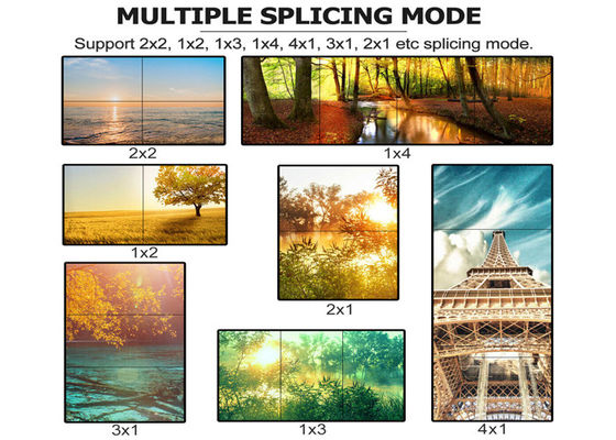 6 채널 TV 비디오 월 컨트롤러 2x2 2x3 3x2 4kx2k 60Hz HDMI DP1.2