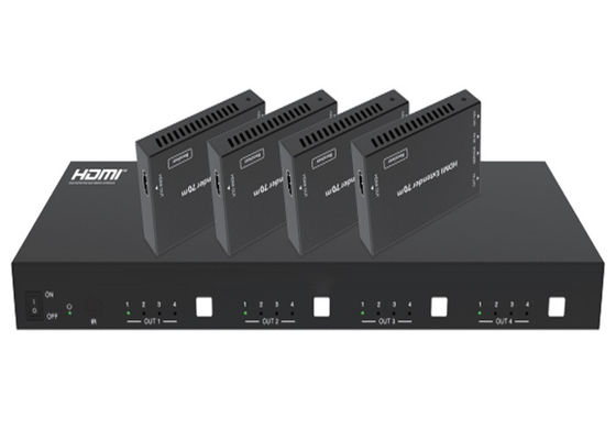 70m Ir Hdbaset 매트릭스 18gbps 4x4 Hdmi2.0 이더넷 에디드를 지원합니다