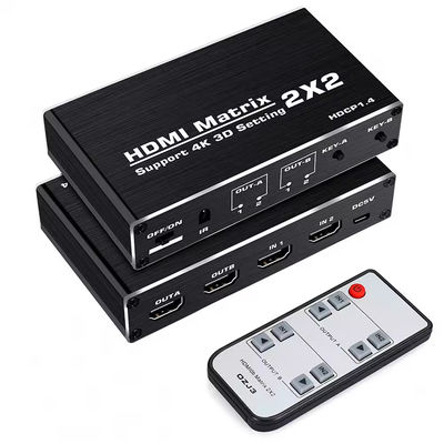 오디오 추출과 함께 HDMI 4x2 매트릭스 스위처
