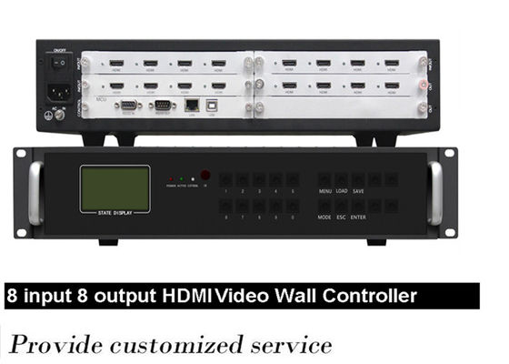 2x2 2x4 신호 모듈형 비디오 벽 컨트롤러 LCD 디스플레이 HDMI 출력 포트