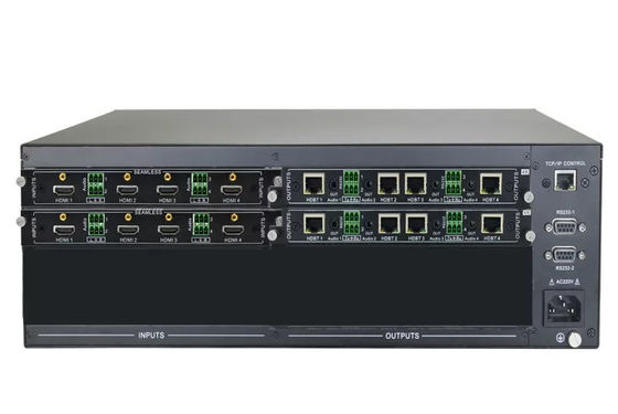 8 x 8 HDMI HDBaseT 매트릭스, 70 미터 수신기 8 대와 DVI 및 컴포넌트 출력
