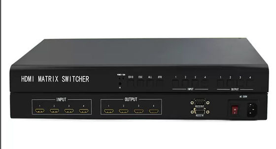 EDID 지원 18Gbps 4 x 4 HDMI 매트릭스 스위처 사용자 정의 비디오 디스플레이