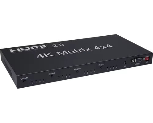 EDID 지원 70 미터 IR HDBaseT 4X4 HDMI 매트릭스 스위처 IR 원격 제어