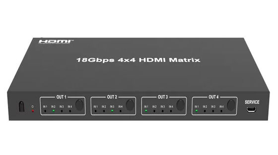 출력 18Gbps 4 X 4 HDMI 매트릭스 스위처 최대 4Kx2k 60Hz 출력 해상도