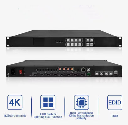 EDID 지원 18Gbps 4 x 4 HDMI 매트릭스 스위처 사용자 정의 비디오 디스플레이