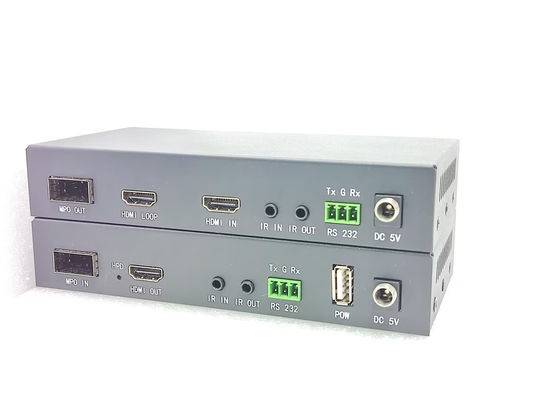 장거리 FOX-V-MPO 광섬유 1000 피트 거리 HDMI 타입 A 입력 IR 제어
