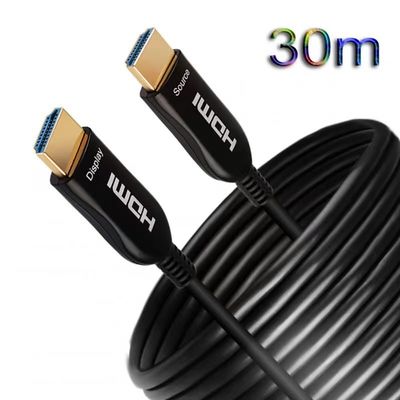 장거리 HDMI 광섬유 케이블. 크리스탈 클리어 4K/8K 비디오 전송
