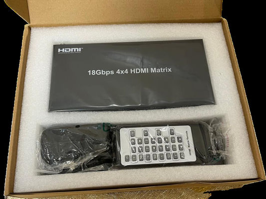EDID 지원 4x4 HDMI 매트릭스 225MHz 비디오 대역폭 및 RS-232 제어