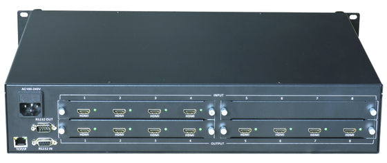 랙 설치 가능한 광섬유 매트릭스 스위처 HDMI 8x8 HDCP 컴플라이언트