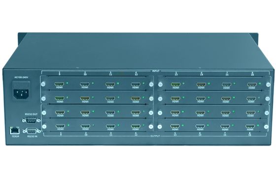 10.8 파운드 비디오 매트릭스 스위처 16x16 매트릭스 타입 및 16 HDMI 출력 포트