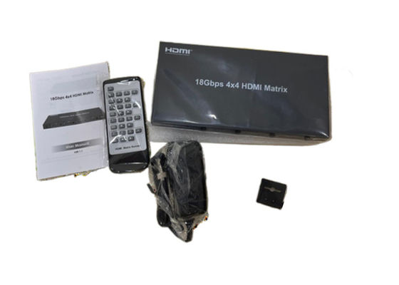 4X4 HDMI 매트릭스 스위처, 여러 제어 옵션과 4K 출력