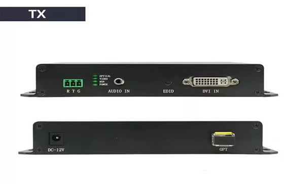 20km DVI 섬유 확장기 1080p@60Hz HDMI 1.3 & 3.5mm 오디오 지원