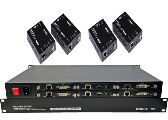 4K HDMI HDBaseT 송신기 및 수신기 6 포트 확장기 POC 전력