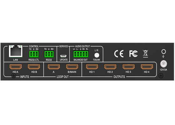 2in4out 2x4 Hdmi 스플리터와 비디오 벽 어댑터 2x2 비디오 벽 컨트롤러 - 4k