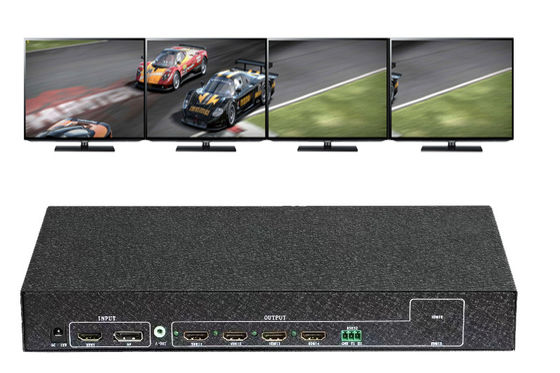 1 in 4 Out 4K 비디오 월 컨트롤러 – 다중 화면 디스플레이용 1x4 HDMI 분배기