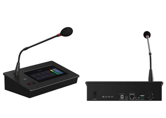 Paging Microphone System Dante Paging Microphone Touch Screen Paging Mic | Web-Based Control Solution