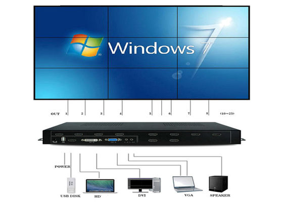 HDMI 1 입력 9 출력 1080P VGA 비디오 월 프로세서 2x2 3X3 3x2 4x2