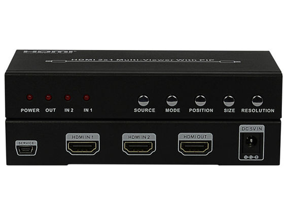 DC 5V 1A PIP HDMI 2x1 MultiViewer 암형 입력 출력 포트