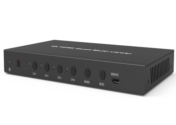 4개 Ｘ HDMI 입력과 1개 Ｘ HDMI 출력과 검은 HDCP 1.4 4K 4×1 쿼드 HDMI 멀티뷰어