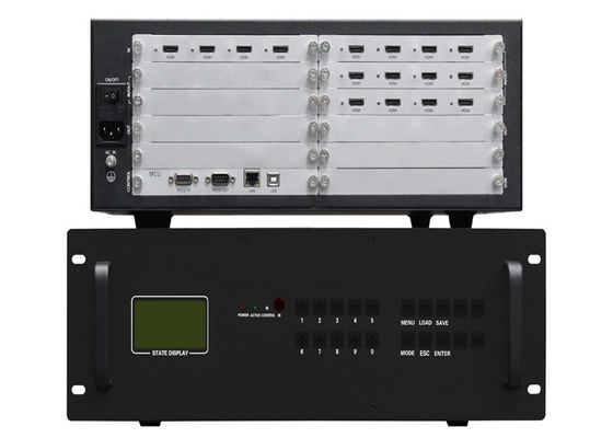 HDMI 1080P 3.5U 케이싱 비디오 월 컨트롤러 2x2 4 입력 12 출력