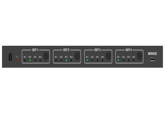 극소 USB 4x4 매트릭스 HDMI 스위처 IR 수신부 18Gbps명
