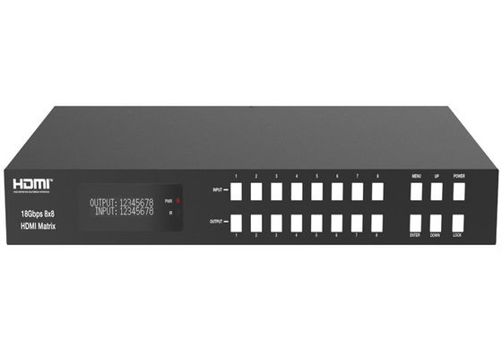 ARC 기능 18Gbps 8x8 HDMI 매트릭스 스위처(금속 인클로저 포함)
