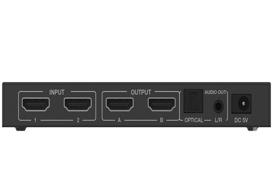 오디오 추출기가 있는 유형 A 18Gbps 2x2 HDMI 매트릭스 스위처