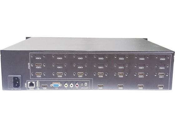 블랙 1080P HDMI 1U LCD 비디오 월 컨트롤러 1 입력 12 출력
