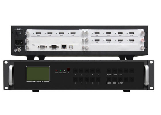 4 중앙 제어가 있는 8 출력 HDMI 4x2 2x4 영상 벽 관제사에 대하여