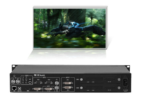 1HDMI 1 VGA 2 BNC 입력 2 DVI 출력 LED 벽면 프로세서(1U 케이스 포함)