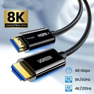 4K 60Hz 해상도 HDMI 2.1 광섬유 케이블 장거리 HDR 지원