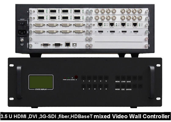 관습은 HDMI DVI 비디오 월 제어기에게 3G SDI 섬유 하드바세트 혼합되 만들어주었습니다