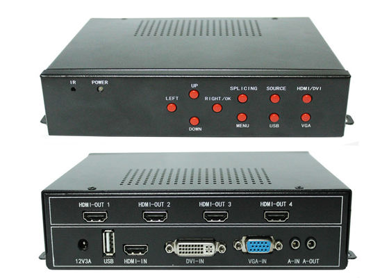 다중 TV 표시기를 위한 1x2 2x2 디지털 HDMI 비디오 월 제어기