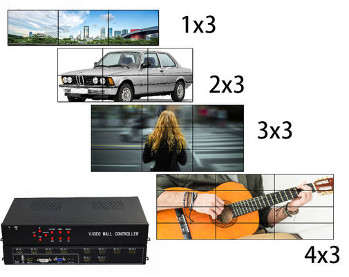 9개 화면과 9 아웃 HDMI 3x3 LCD 비디오 텔레비전 벽 제어기에서 8 아웃 / 1에서 1