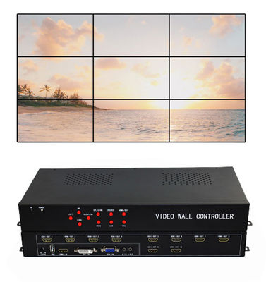 9개 화면과 9 아웃 비디오 매트릭스 3x3 TV 비디오 벽 제어기에서 FCC CE 로에스 1